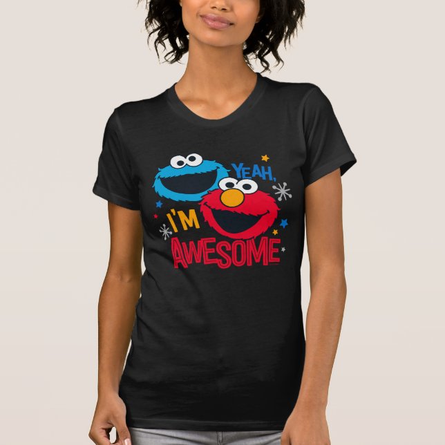 Camiseta Monstro das Bolachas & Elmo | Sim, eu sou Incrível (Frente)
