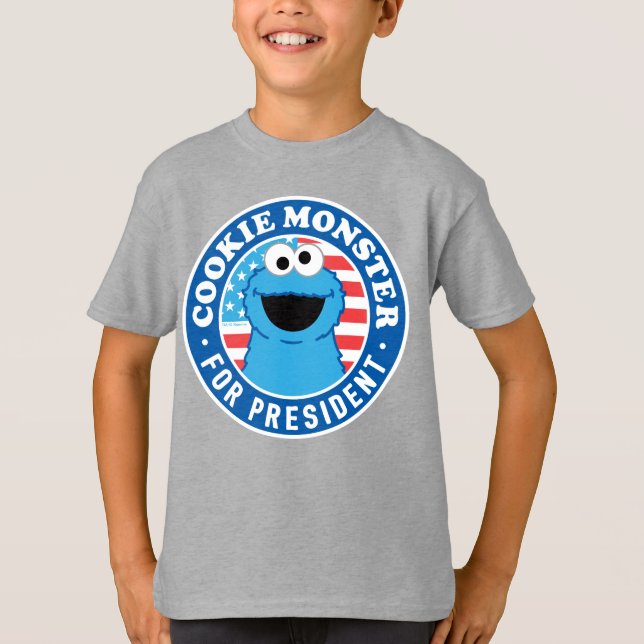 Camiseta Monstro das Bolachas para Presidente (Frente)