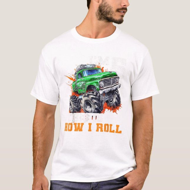 Camiseta Monstro de 5 Anos de Idade Fazendo 5 Anos (Frente)