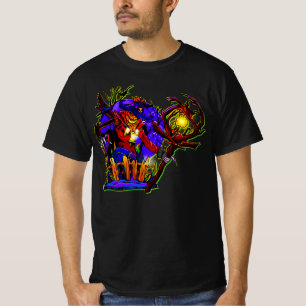 Camiseta Monstro de Abóbora do Halloween com Camisa-Lâmpa