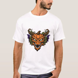 Camiseta Monstro de Abóbora Morcego de Halloween