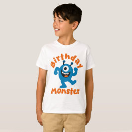 Camiseta Monstro de Aniversário Azul