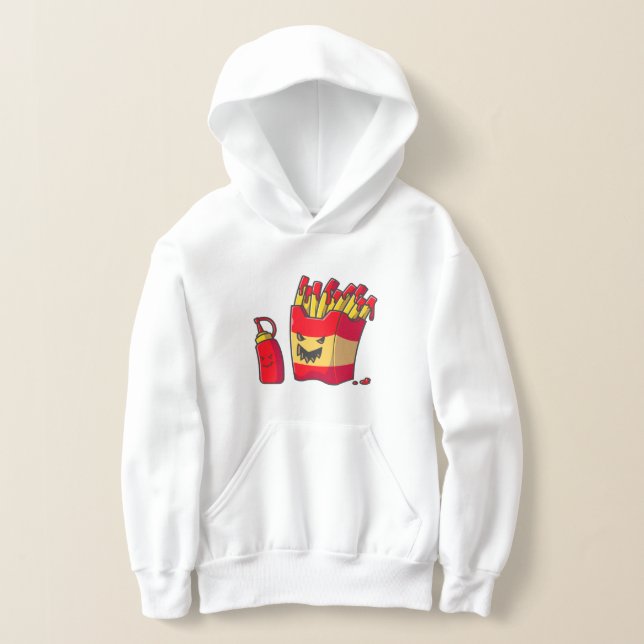 Camiseta monstro de batatas fritas Dia de as Bruxas engraça (Postura )