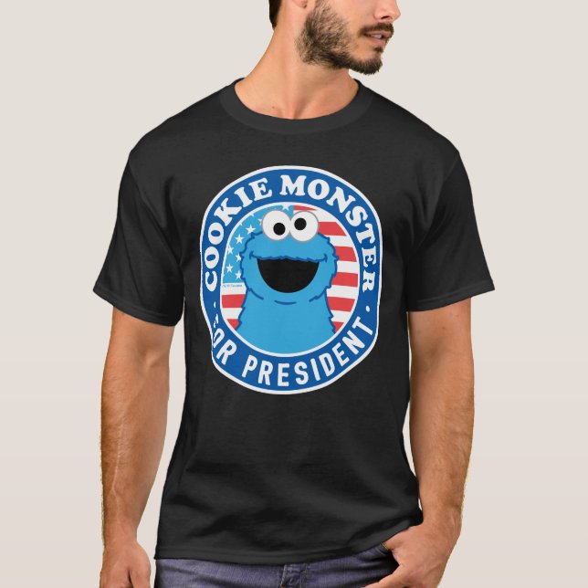 Camiseta Monstro de Biscoitos para Presidente (Frente)