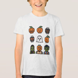 Camiseta Monstro de Cabeça de Halloween para Crian