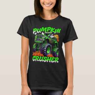 Camiseta Monstro de Caminhão Esmagador de Abóbora Fantasmas