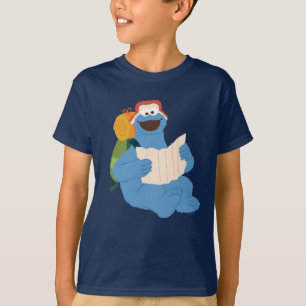 Camiseta Monstro De Cookies Lendo Um Mapa