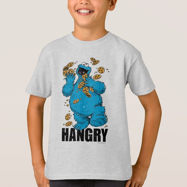 Camiseta Monstro de Cookies Retro | Hangry (Frente)