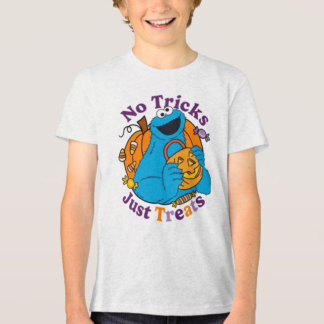 Camiseta Monstro de cookies | Sem Truques Apenas Tratamento (Frente)