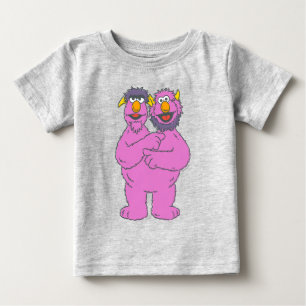 Camiseta Monstro de Duas Cabeças da Rua Sésamo