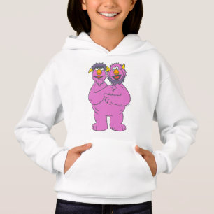 Camiseta Monstro de Duas Cabeças da Rua Sésamo