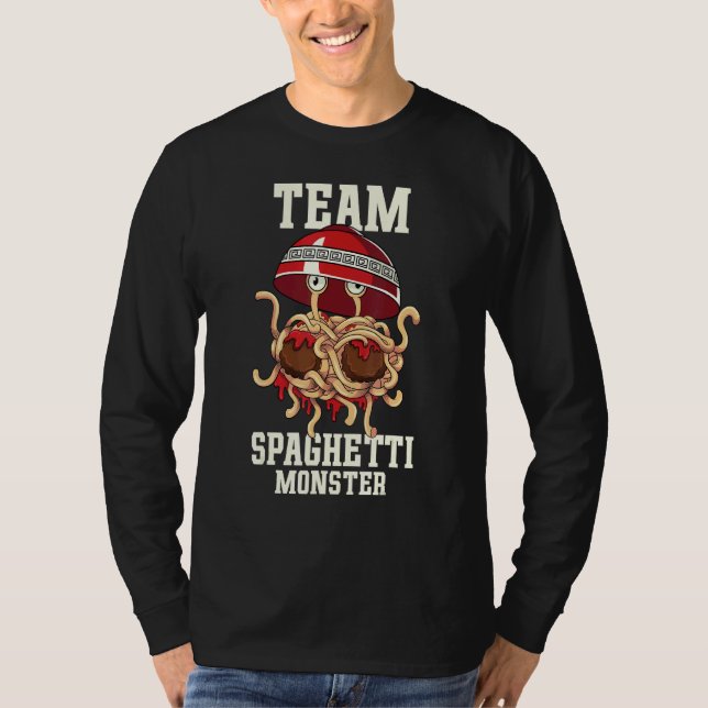 Camiseta Monstro de Espaguete Voador Time do Monstro de Esp (Frente)