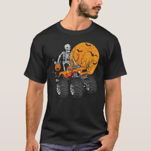 Camiseta Monstro de Esqueleto Caminhão Lua Candy Meninos To