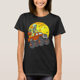 Camiseta Monstro de Esqueleto Caminhão Luar Doce Meninos To