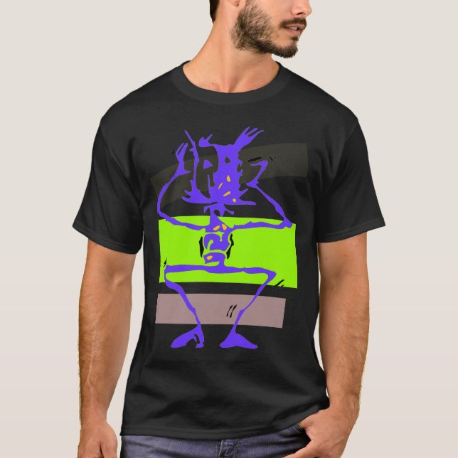Camiseta Monstro de Figura do Crazy Stick (Frente)