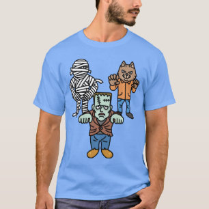 Camiseta Monstro de Filme de Terror Múmia Vintage Halloween