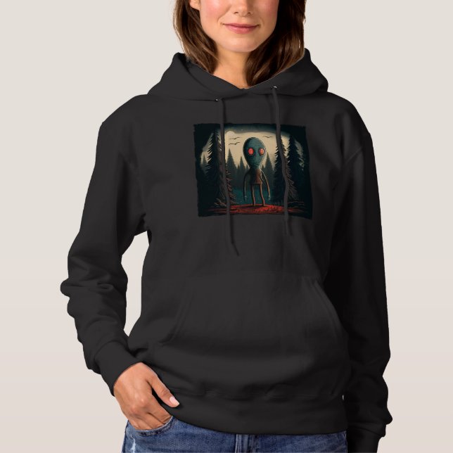 Camiseta Monstro de Flatwoods Braxie 1952 Críptido Alienige (Frente)