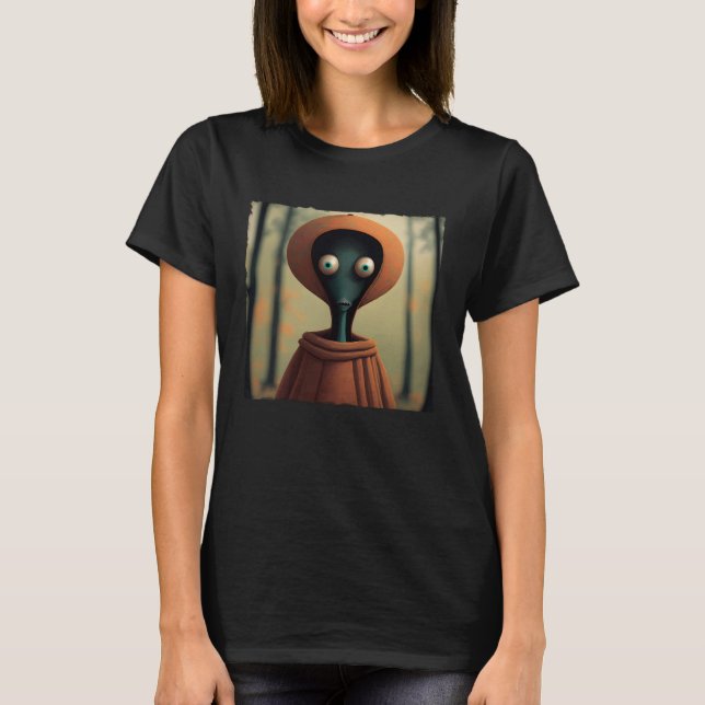 Camiseta Monstro de Flatwoods Braxie 1952 Críptido Alieníge (Frente)