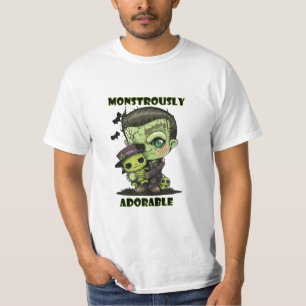 Camiseta Monstro de Frankenstein Fofo com pelúcia