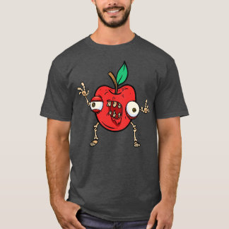Camiseta Monstro de Fruta Zombie da Apple Zombie das Hallow