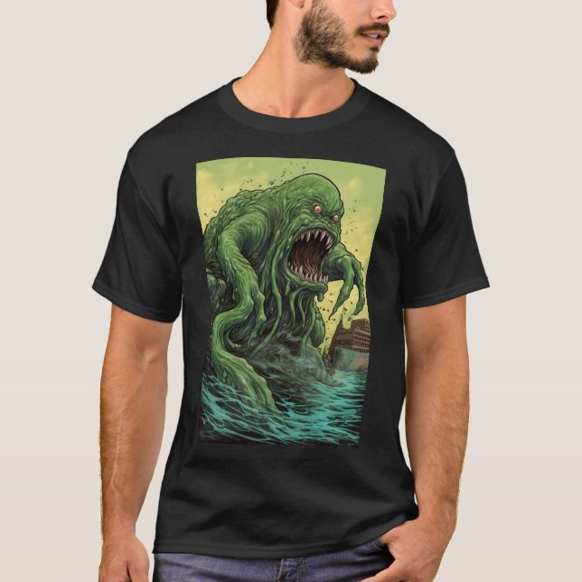 Camiseta Monstro de Gosma Verde (Frente)