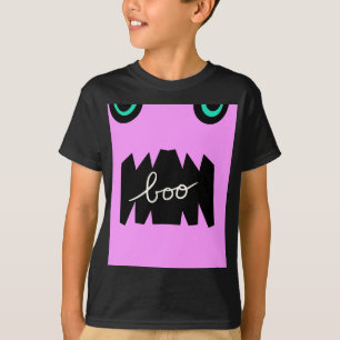 Camiseta Monstro de Halloween Dentes Enormes Boo