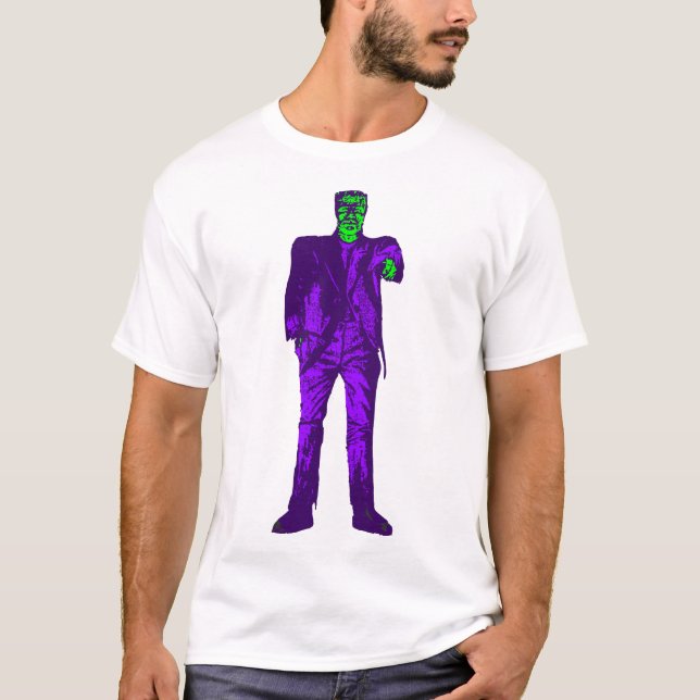 Camiseta monstro de halloween frankenstein assustador (Frente)