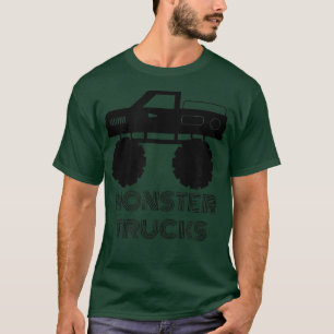 Camiseta Monstro de Kawaii Caminhões Legal Caminhões Lama E