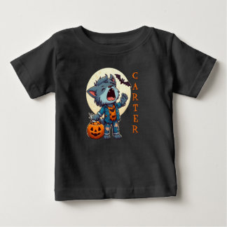 Camiseta Monstro de lobisomem uivando personalizado com abó