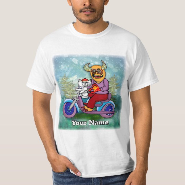 Camiseta Monstro de Motocicleta (Frente)