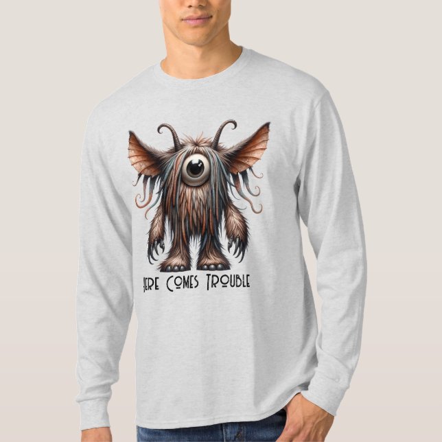 Camiseta Monstro de olhos únicos (pode personalizar) (Frente)