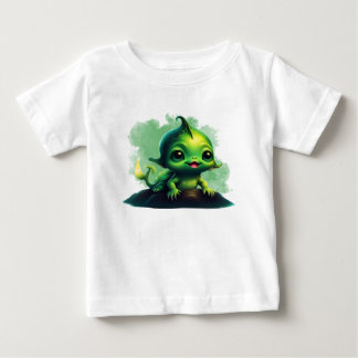 Camiseta Monstro de Peixe Bebê Sorridente