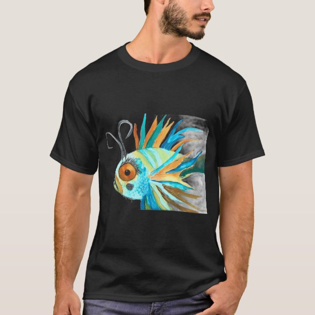 Camiseta Monstro de Peixe do Mar Profundo (Frente)