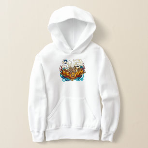 Camiseta Monstro de Takoyaki Irritado Arte de Comida de Rua