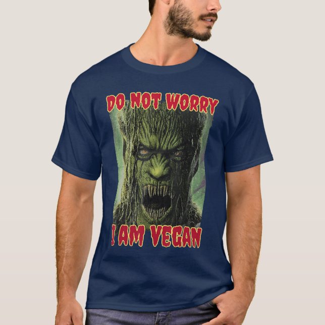 Camiseta Monstro de Terror Filme Retrô Não se Preocupe Eu S (Frente)
