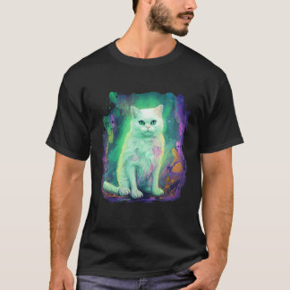 Camiseta Monstro de Terror Gato Fantasma Halloween