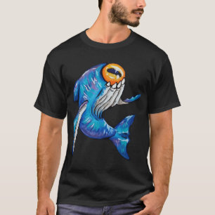 Camiseta monstro de tubarão lovecraftiano