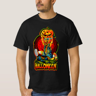 Camiseta Monstro de Zombie do Dia das Bruxas Bonito Corrend