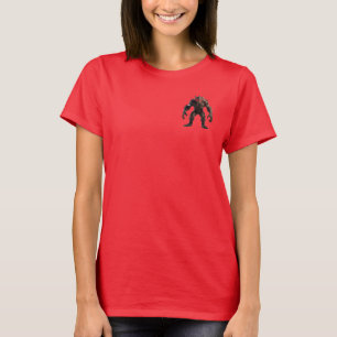 Camiseta Monstro Demônio Sombrio com Olhos Vermelhos Brilha