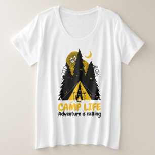 Camiseta Monstro Divertido de Acampamento – Aventura na Vid