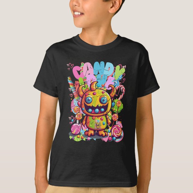 Camiseta monstro do amor doce (Frente)