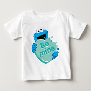 Camiseta Monstro do Biscoito "Seja meu" Namorados Cardíaco