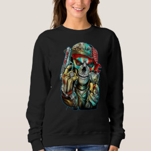 Camiseta Monstro do crânio Espírito Assustador Óculos Legal