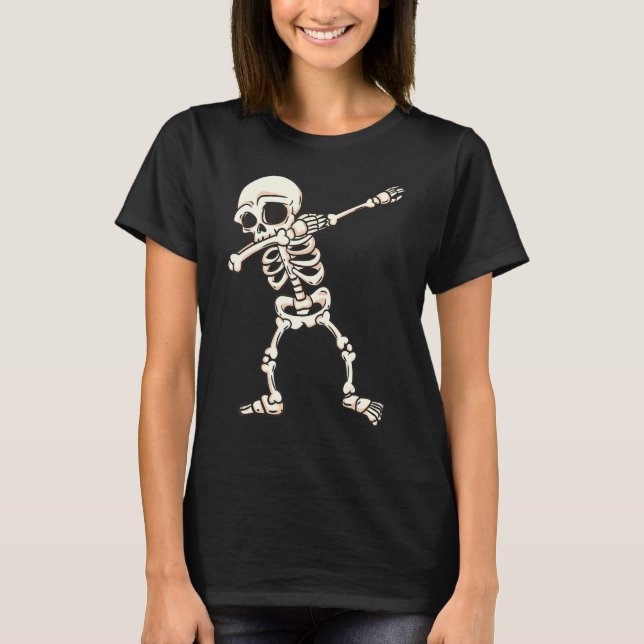 Camiseta Monstro do Dia de as Bruxas engraçado de Dabbing S (Frente)