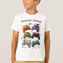 Camiseta Monstro do Gamer de Halloween