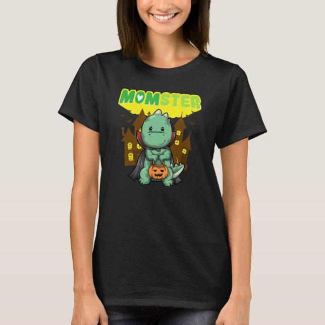 Camiseta Monstro do Império Mãe Mamãe Assustadora do Hallow (Frente)