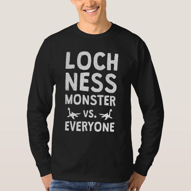 Camiseta Monstro do Lago Ness Nessie Vs Todos  Criptozoolog (Frente)