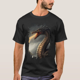 Camiseta Monstro do Lago Ness o Dragão que Solta Fogo