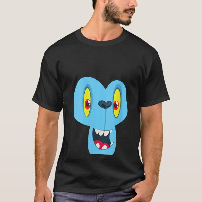 Camiseta Monstro do Macaco Rosto das Mulheres Hallowee (Frente)