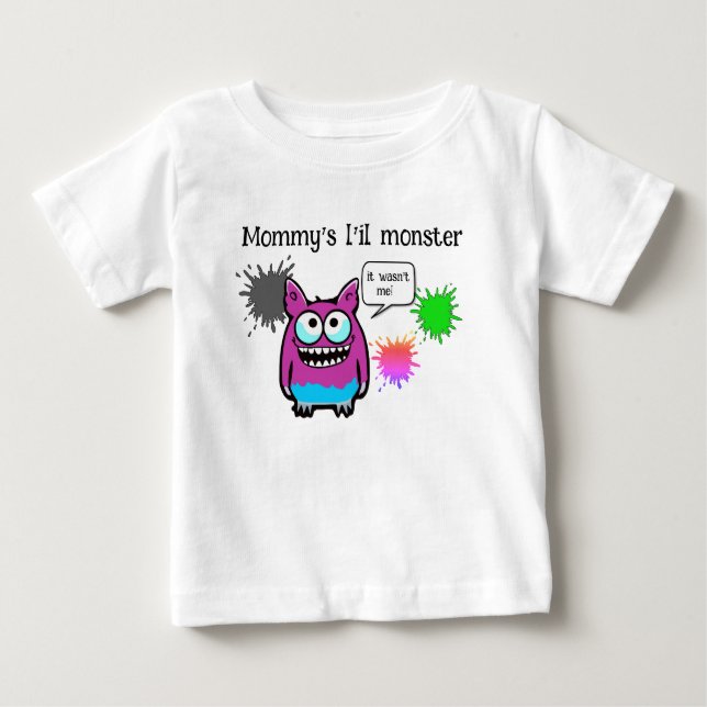 Camiseta monstro do mamãe l'il (Frente)